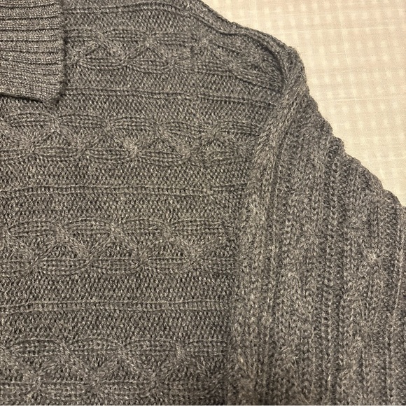 LANE BRYANT 22/24 Long Cardigan Sweater Cable Knit Snowflake Buttons Wool Blend - Picture 8 of 12